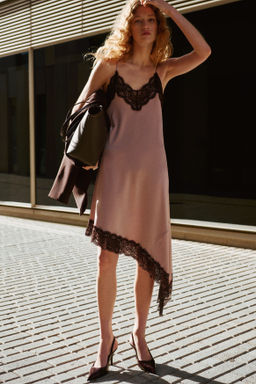 Vestido de tirantes con ribetes de encaje - H&m фото 8