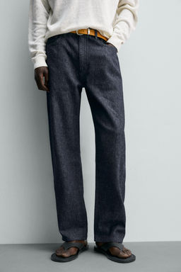 JEANS STRAIGHT FIT ALGOD?N - C??AMO / Azul - Zara фото 5