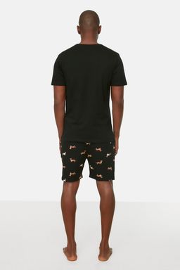 TRENDYOL MAN Mavi %100 Pamuk Regular Fit Bask?l? Orme Sortlu Yazl?k Pijama Tak?m? THMSS21PT0920 - Trendyolmilla фото 16