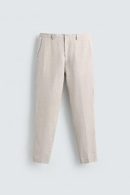 100% LINEN SUIT TROUSERS - Zara фото 7