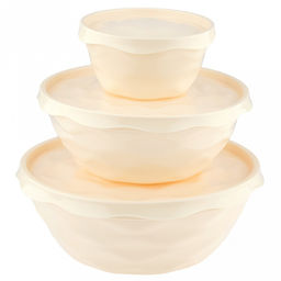 Салатник пластмассовый Modena 0,75л, д15,2см, h7,7см, с крышкой, пищевой полипропилен, светло-бежевый (Россия) - Домашняя мода фото 9