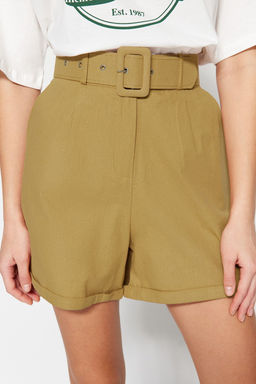 Haki Kemer Detayl? Dokuma Sort TWOSS19IE0062 - Trendyolmilla фото 10