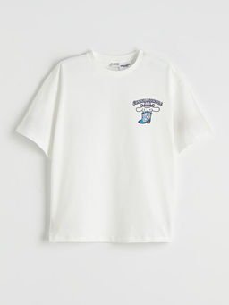 Bisiklet Yaka Cinnamoroll Bask?l? K?z ?ocuk Ti??rt