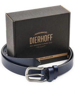 Мужской кожаный ремень Dierhoff ДРК 3052/2-30 Синий - Sergio valentini фото 2