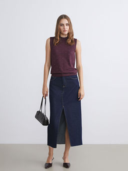 Bisiklet Yaka Ta?l? Kad?n Triko Atlet