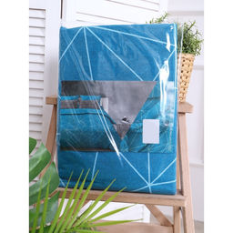 Постельное бельё 2 сп. Полигон, морская волна, 175х210 см,175х210 см, 70х70 см 2шт, бязь, 105г/м, 100% хлопок - Атра фото 5