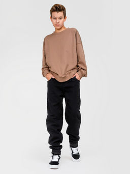 Джинсы-бананы утеплённые для мальчиков - Синий мир фото 4