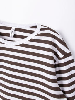 Свитшот облегченный Полоска Шоколад 7+ - Bungly фото 8