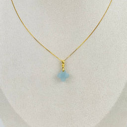 Кулон на цепочке из Аквамарина 45 см