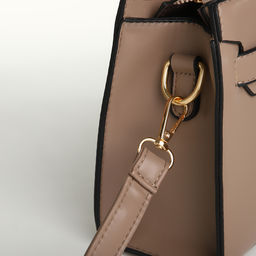 Сумка женская тоут TEXTURA на молнии, 34×8×18 см, однотонная, коричневая