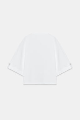 CAMISETA ASIM?TRICA BOT?N / Blanco