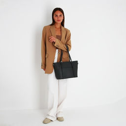 Сумка-шопер на молнии, цвет серый - Simaland фото 9