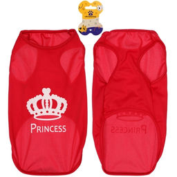 Цена за 2 шт. Майка для кошек и собак мелких пород "Бонита на стиле", мамина принцесса, размер L (обхват шеи 32, длина спинки 34см, объем груди 45см, от 7 до 9кг)