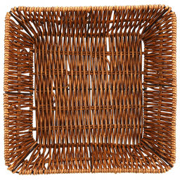 Корзина-сухарница плетеная Кондитер 23х23см h7см, полипропилен, коричневый, металлический каркас, форма квадратная (Китай) - Домашняя мода фото 3