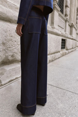 BOOTCUT TROUSERS WITH CONTRAST TOPSTITCHING - Zara фото 4