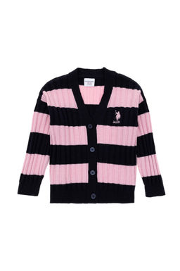 Темно-синий трикотажный кардиган для девочки Неожиданная скидка в корзине - U.s. polo assn фото 3