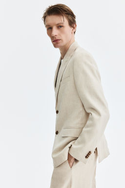 Americana en mezcla de lino Regular Fit - H&m фото 9