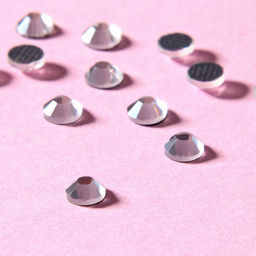 Цена за 6 шт. Стразы термоклеевые «Круг», стеклянные, d=4 мм, 100 шт., цвет серебряный