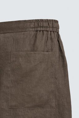 BERMUDA RELAXED FIT 100% LINO / Marr?n / Topo - Zara фото 10