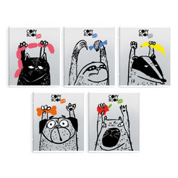 Цена за 5 штТетрадь, 48 л, клетка, арт. 65763/ 5 ВОРИШКИ /А5+, мягкий переплёт (2 скобы), мелованный картон 190 г/м?, ламинация "софт-тач" вельвет Упаковка Ассорти/