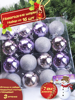 Новогодние Шары голубые 2024г