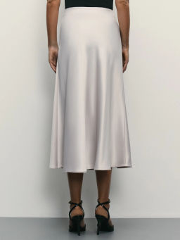 Атласная юбка миди / Zarina фото 4