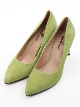 06-S3-7041 LT.GREEN Туфли женские (натуральная замша)