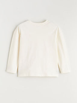 Sevimli Ay? Bask?l? Erkek ?ocuk Ti??rt