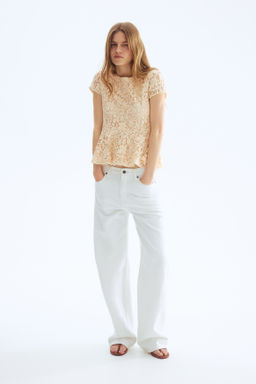 Top efecto crochet con peplum - H&m фото 2
