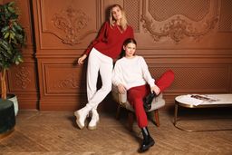 Брюки 111.110021/бордовый - Seven senses фото 3