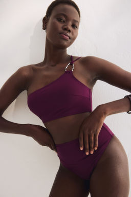 Top de bikini acolchado de un hombro - H&m фото 3