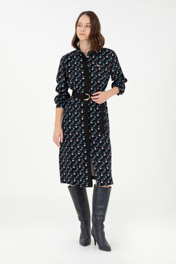 Женское бордовое тканое платье - U.s. polo assn фото 3