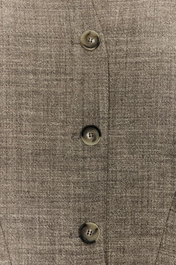 CHAQUETA CORTA CON LANA ZW COLLECTION / Tostado - Zara фото 7