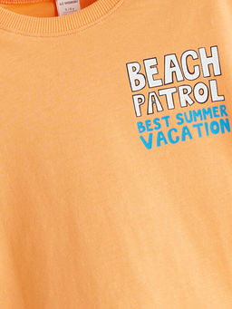 Bisiklet Yaka Bask?l? Erkek ?ocuk Ti??rt