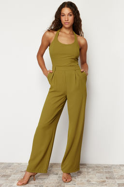 Yesil Maxi Krep Maxi Dokuma Tulum TWOSS24TU00014 - Trendyolmilla фото 2