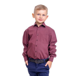 Рубашка детская Tsarevich Maroon/Z  фото 4