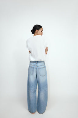 TRF BAGGY BALLOON MID-WAIST JEANS - Zara фото 10