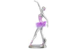 Статуэтка 14,5*13,5*29,5см Балерина с перьями, серебро - Elan gallery фото 13