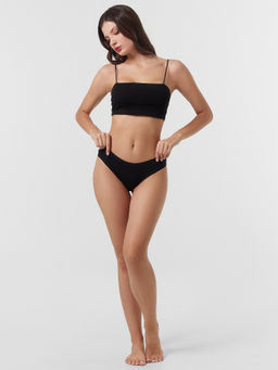 Цена за 2 штуки! Трусы женские слипы в черном цвете