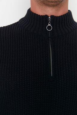 TRENDYOL MAN Indigo Casual Regular Yar?m Bal?kc? Yaka Duz Triko Kazak TMNAW22KZ1908 - Trendyolmilla фото 14