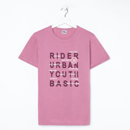 Футболка мужская, цвет розовый, размер 46