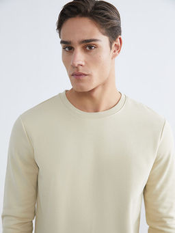 Bisiklet Yaka Erkek Kal?n Sweatshirt