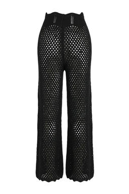 Siyah Triko Uzun Normal Bel Plaj Pantolonu TBESS26PL00003