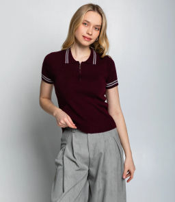 Футболка #КТ8168, тёмно-бордовый