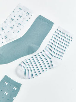 Desenli Kad?n Soket ?orap 5li