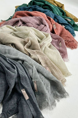 Палантин 210*100см в ассортименте 33-0002 винтажный серый