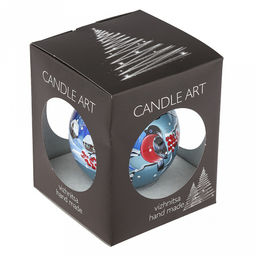 Елочная игрушка шар стеклянная д9,5см, голубой металлик, ручная художественная роспись, подарочная упаковка (Россия) - Домашняя мода фото 9