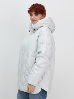 Куртка женская демисезонная с капюшоном серого цвета 1140Sr - Mtforce фото 11