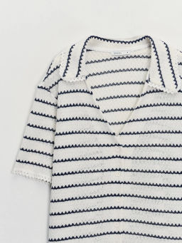 Рубашка свободного кроя в полоску ZR2605023406-5 / Zarina