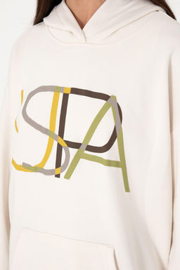 Kad_n Krem Sweatshirt Sepette S_rpriz _ndirim - U.s. polo assn фото 7